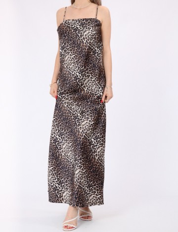 Rochie lunga Pieces, animal print