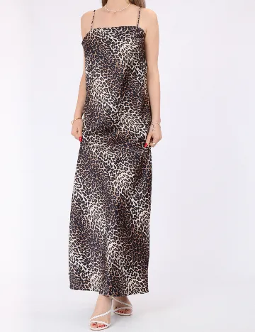 Rochie lunga Pieces, animal print