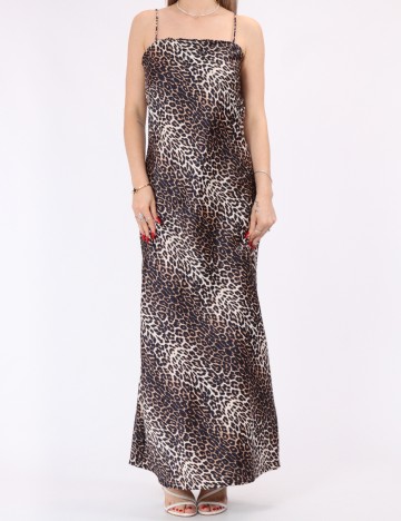 Rochie lunga Pieces, animal print