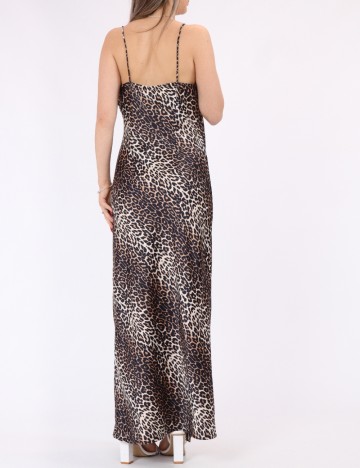 Rochie lunga Pieces, animal print