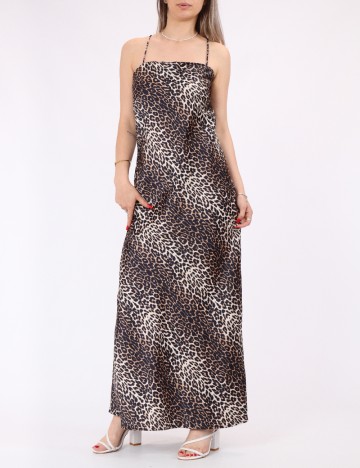 Rochie lunga Pieces, animal print
