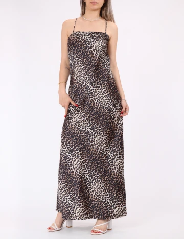 Rochie lunga Pieces, animal print