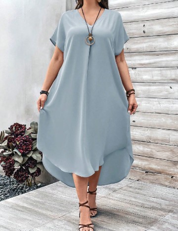 Rochie medie Emery Rose Curve, albastru