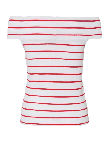 Bluza Pieces, alb/rosu