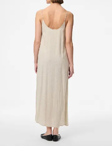 Rochie lunga Pieces, crem