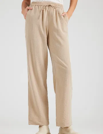 Pantaloni Pieces, crem
