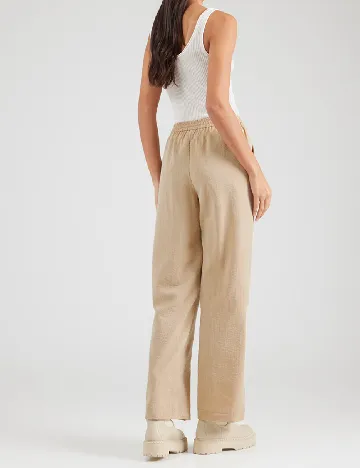 Pantaloni Pieces, crem