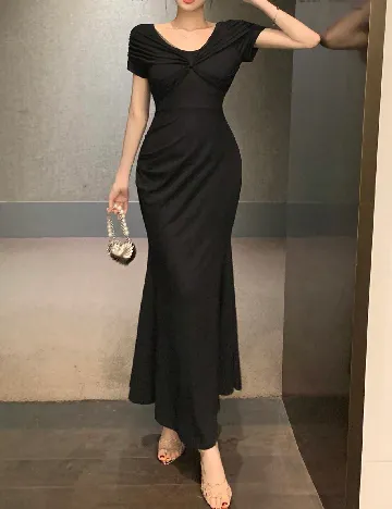 Rochie lunga Dazy, negru