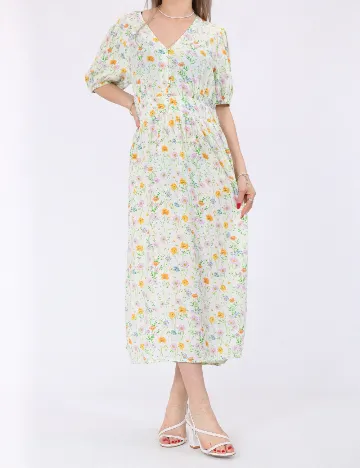 Rochie medie Pieces, floral print