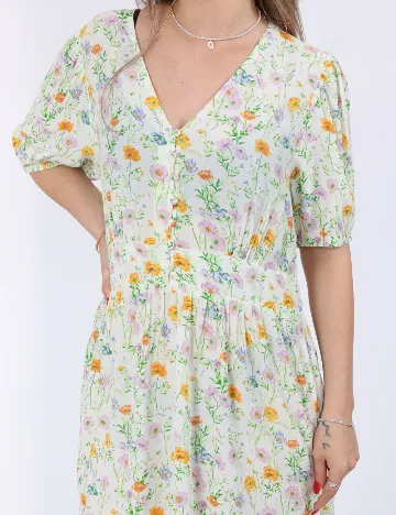 Rochie medie Pieces, floral print