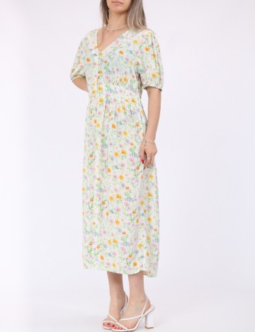 Rochie medie Pieces, floral print