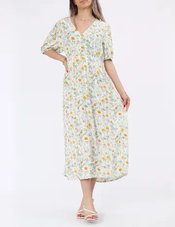 Rochie medie Pieces, floral print