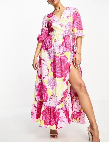 Rochie lunga Something New, roz
