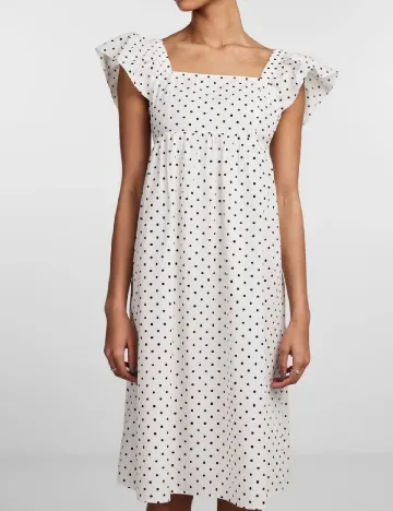 Rochie medie Pieces, alb