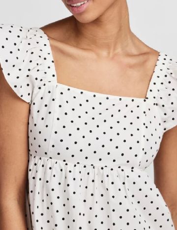 Rochie medie Pieces, alb