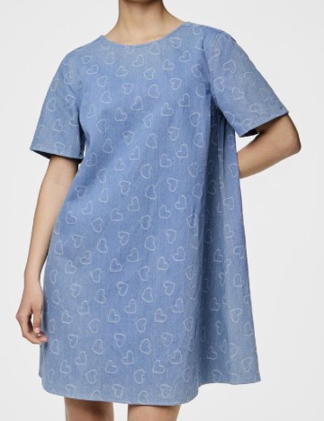 Rochie scurta Pieces, albastru