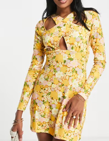 Rochie scurta the frolic, galben
