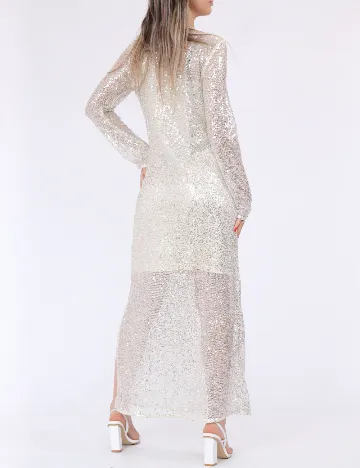 Rochie medie Pieces, crem