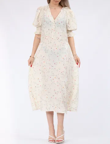 Rochie medie Vero Moda, crem