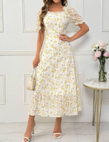 Rochie medie SHEIN, floral print