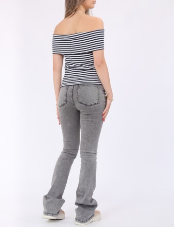 Top Pieces, albastru/alb