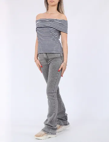 Top Pieces, albastru/alb