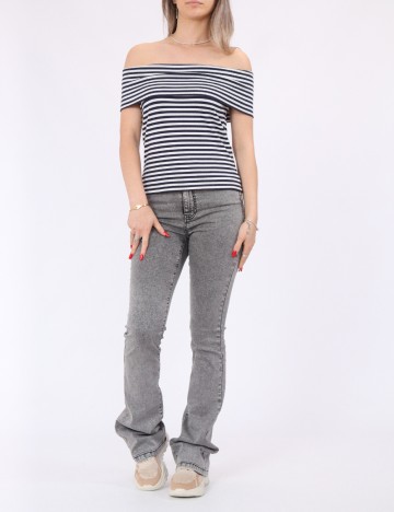 Top Pieces, albastru/alb