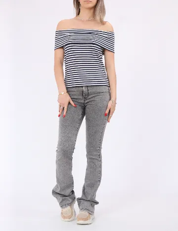 Top Pieces, albastru/alb