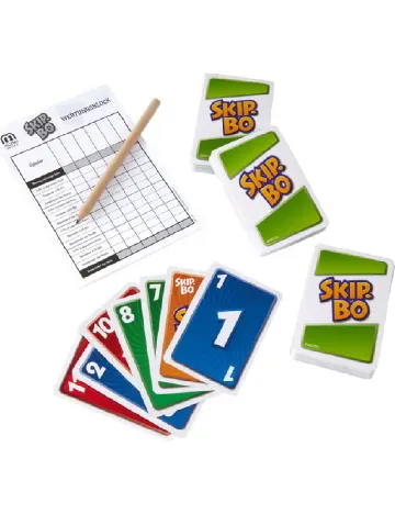 Joc de carti Skip-Bo Deluxe Mattel Games, mix culori Mix culori