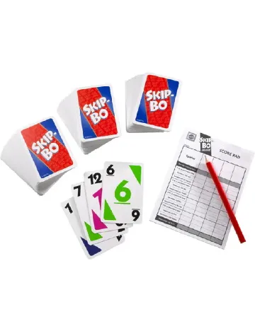 Joc de carti Skip-Bo Deluxe Mattel Games, mix culori Mix culori