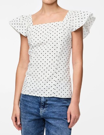 Bluza Pieces, alb