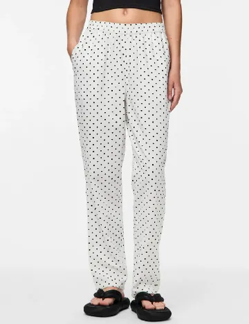 Pantaloni Pieces, alb