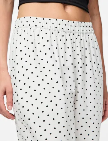 Pantaloni Pieces, alb