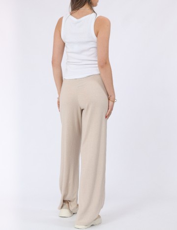 Pantaloni Pieces, crem
