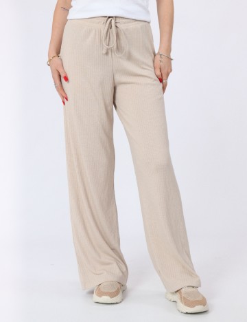 Pantaloni Pieces, crem