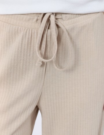 Pantaloni Pieces, crem