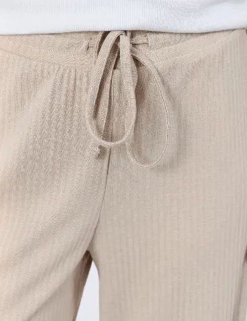 Pantaloni Pieces, crem