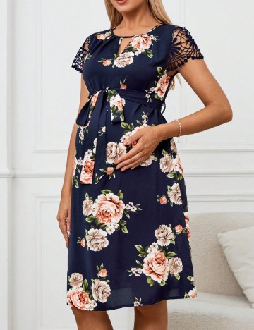 Rochie scurta SHEIN Maternity, bleumarin