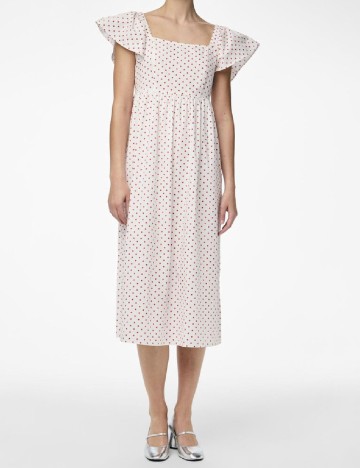 Rochie medie Pieces, alb