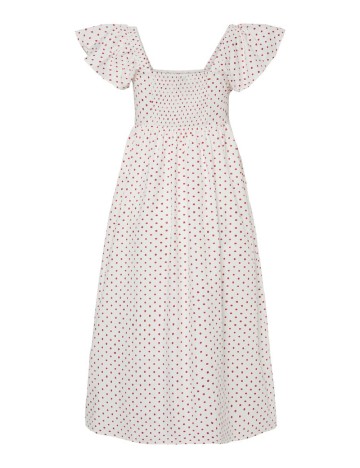 Rochie medie Pieces, alb