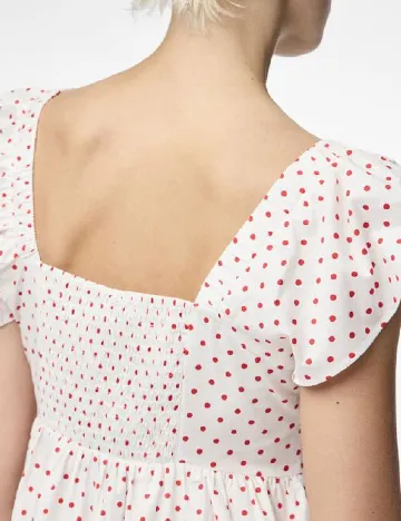 Rochie medie Pieces, alb