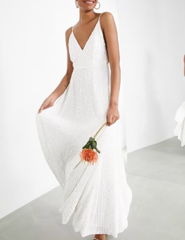Rochie lunga ASOS, alb