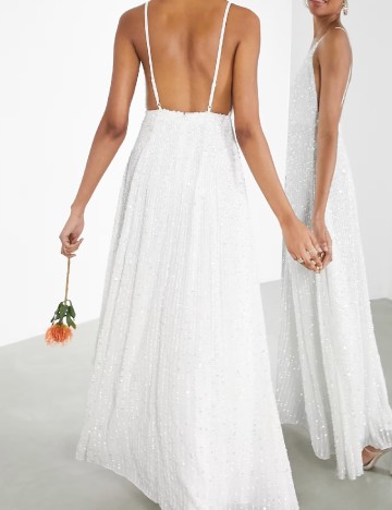 Rochie lunga ASOS, alb