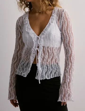 Bluza Pieces, alb