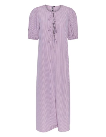 Rochie lunga Pieces, roz/albastru