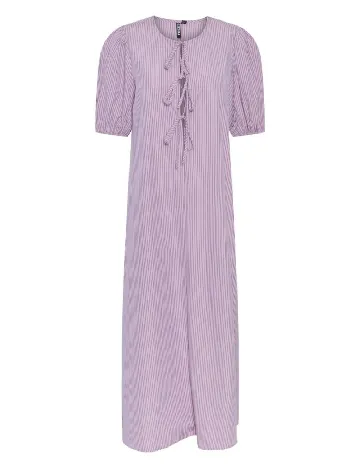 Rochie lunga Pieces, roz/albastru