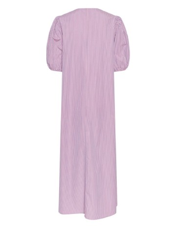 Rochie lunga Pieces, roz/albastru