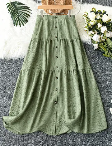 Fusta SHEIN CURVE, verde
