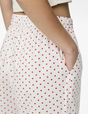 Pantaloni Pieces, alb