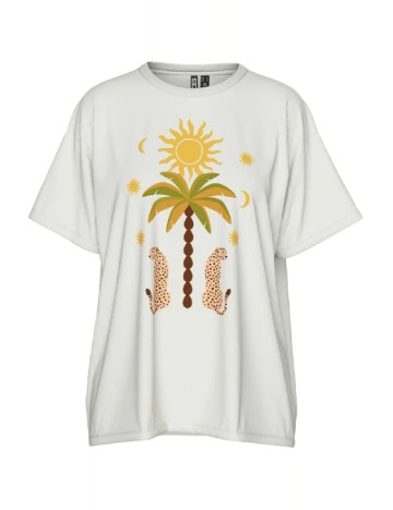 Tricou Pieces, alb